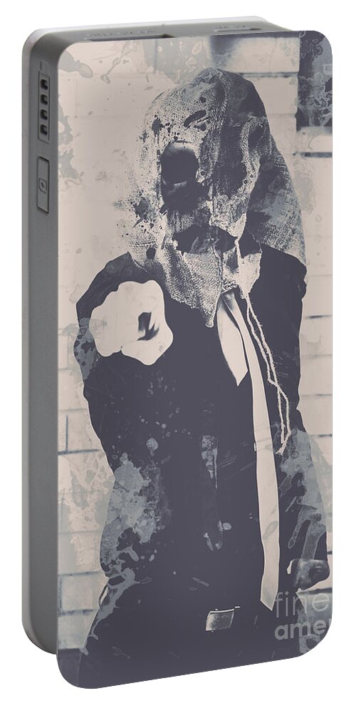 Scary Portable Battery Charger featuring the photograph Totalitarian Tom wants you by Jorgo Photography