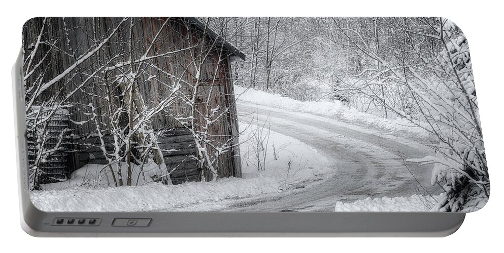 Agricultural Portable Battery Charger featuring the photograph Touched by Snow by Joan Carroll