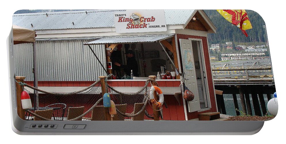 Tracy's King Crab Shack In Juneau Alaska Portable Battery Charger featuring the photograph Tracys King Crab Shack by Rick Rosenshein