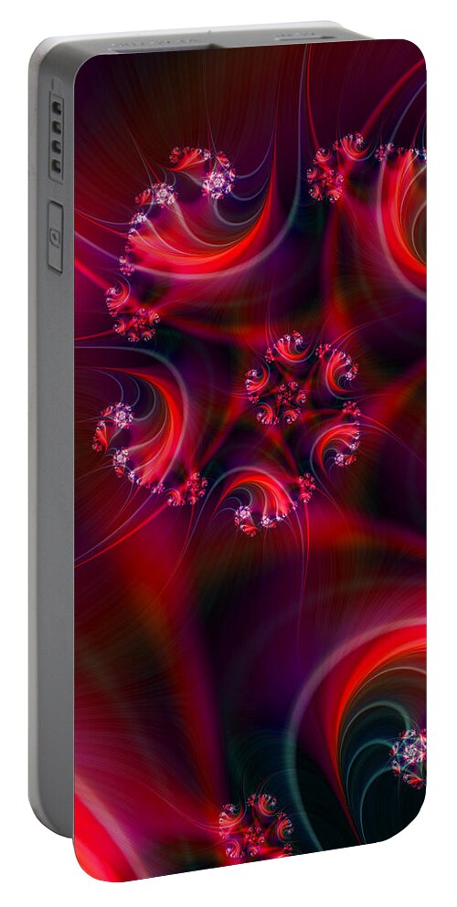 Fractal Portable Battery Charger featuring the digital art Traditional Garden by Judi Suni Hall