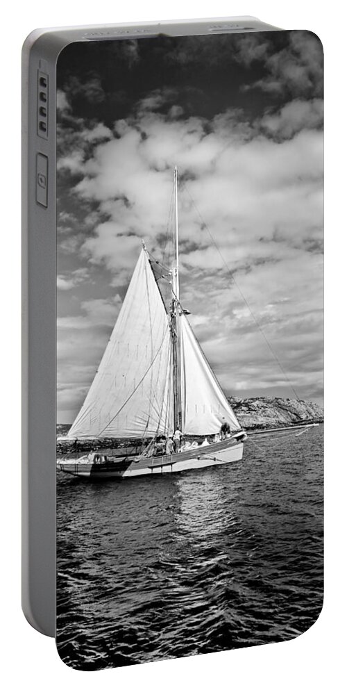 Gaff Cutter Portable Battery Charger featuring the photograph Traditional working boat by Gary Eason