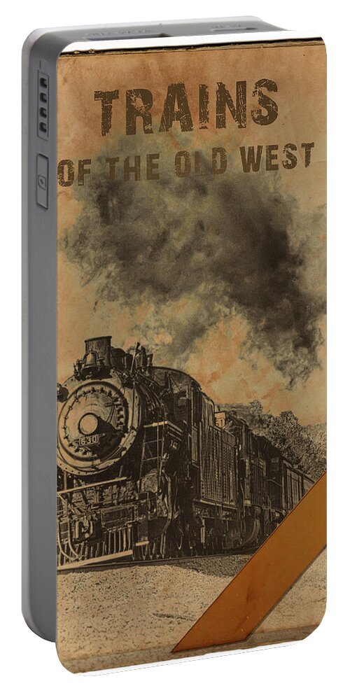 Tennessee Valley Railroad Portable Battery Charger featuring the digital art Trains of the Old West by John Haldane