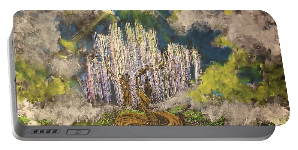 Impressionism Portable Battery Charger featuring the painting Tree Of Souls by Stefan Duncan