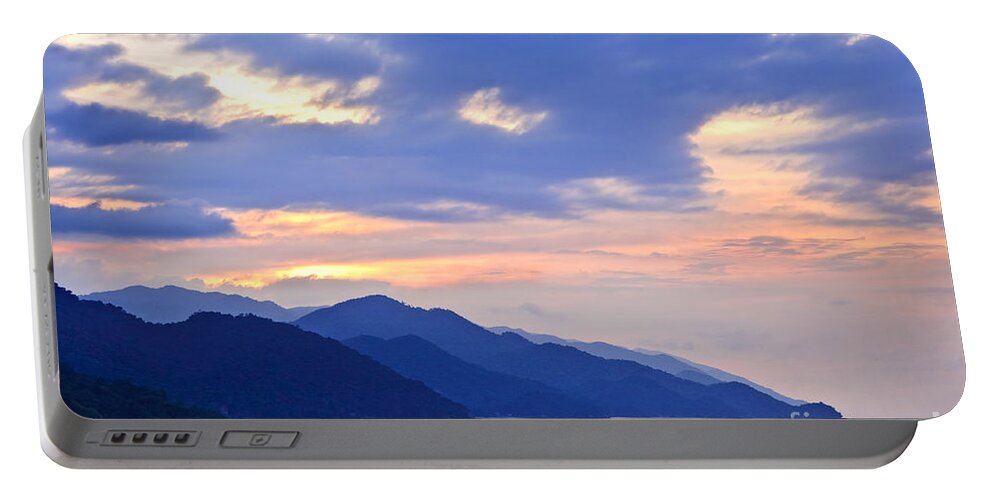 Sunset Portable Battery Charger featuring the photograph Tropical Mexican coast at sunset by Elena Elisseeva