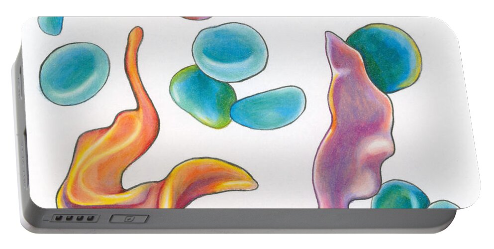 Science Portable Battery Charger featuring the photograph Trypanosoma Brucei by Gwen Shockey