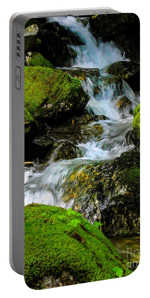 Stream Portable Battery Charger featuring the photograph Tumbling Stream by Robert Bales
