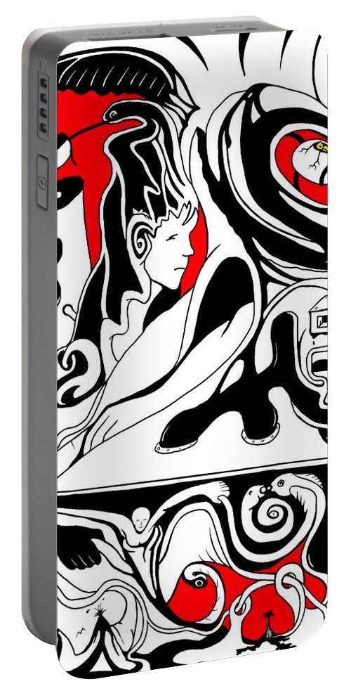 Branch Portable Battery Charger featuring the digital art Turmoil by Craig Tilley