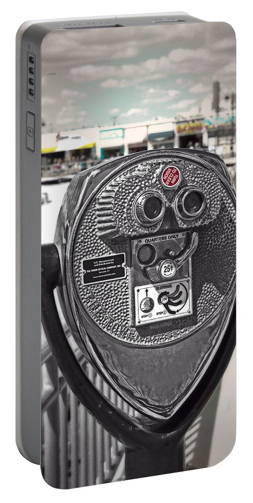 Outdoors Portable Battery Charger featuring the photograph Turn To Clear The Boardwalk by Tom Gari Gallery-Three-Photography