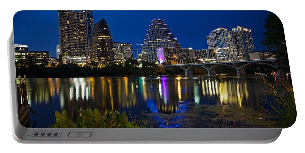 Austin Portable Battery Charger featuring the photograph Twilight Reflections by Dave Files
