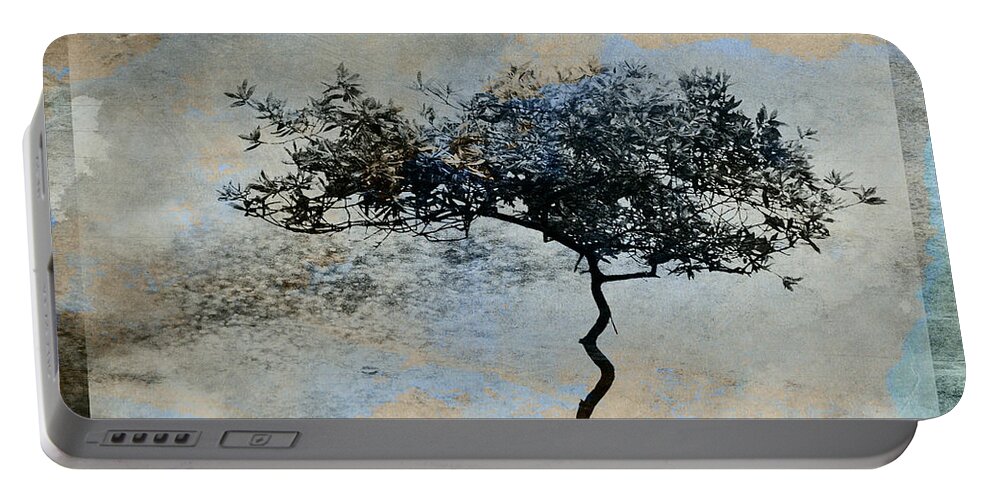Tree Portable Battery Charger featuring the digital art Twisted Tree by David Ridley