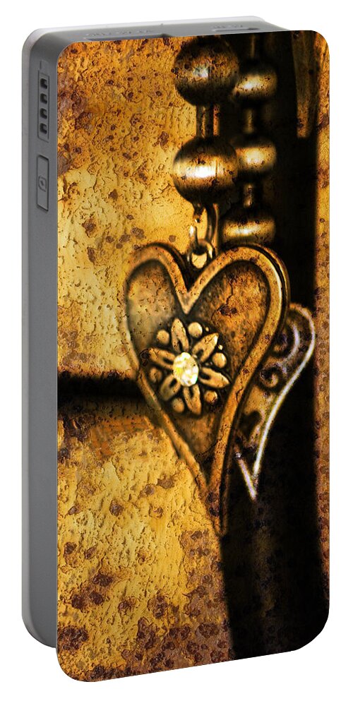 Jewelry Portable Battery Charger featuring the photograph Two Hearts Together by Randi Grace Nilsberg