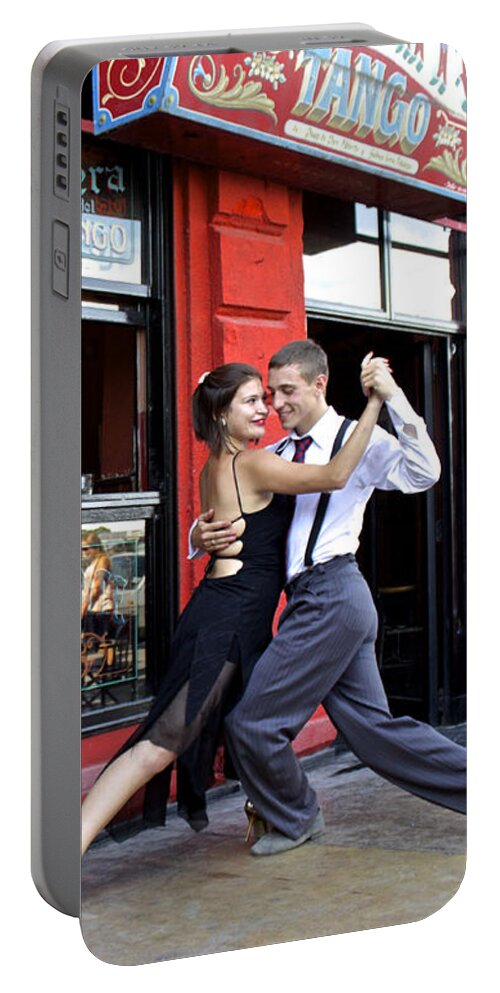 Young Couple Portable Battery Charger featuring the photograph Two to Tango, Buenos Aires by Venetia Featherstone-Witty