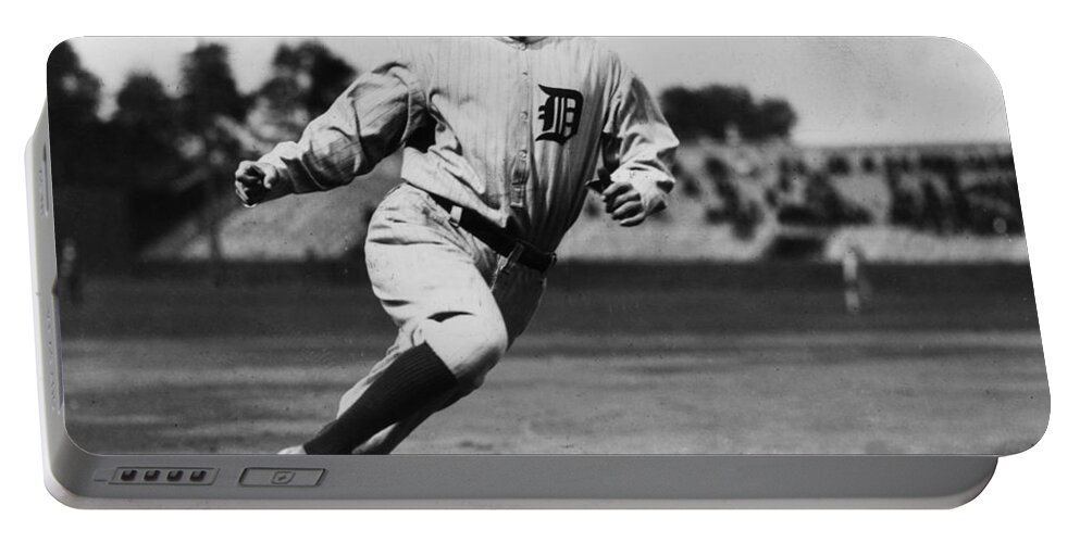 Ty Portable Battery Charger featuring the photograph Ty Cobb by Gianfranco Weiss