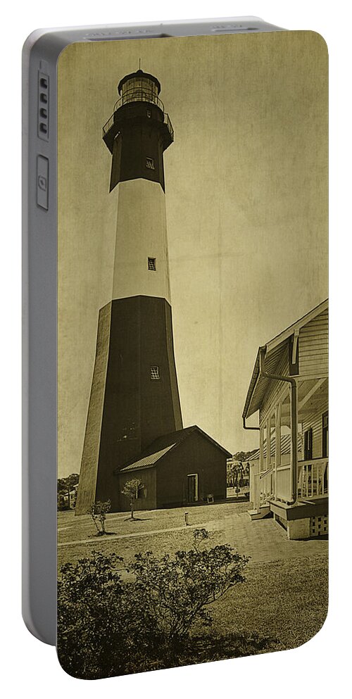 Tybee Island Light Station Portable Battery Charger featuring the photograph Tybee Island Light Station by Priscilla Burgers