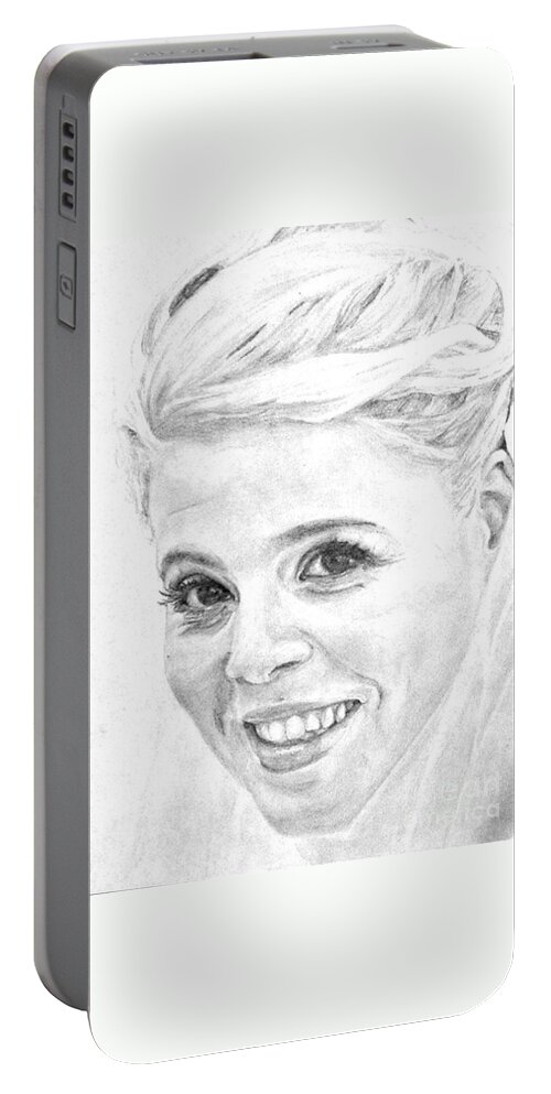 Wedding Portable Battery Charger featuring the drawing Tzurit Wedding by Tamir Barkan