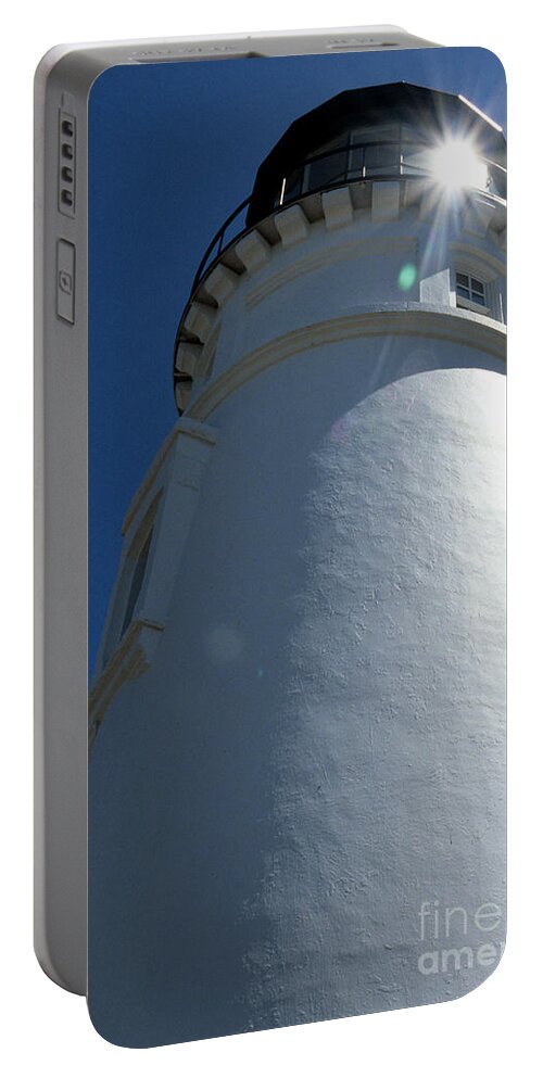 Umpqua Lighthouse Portable Battery Charger featuring the photograph Umpqua River Light by Sharon Elliott