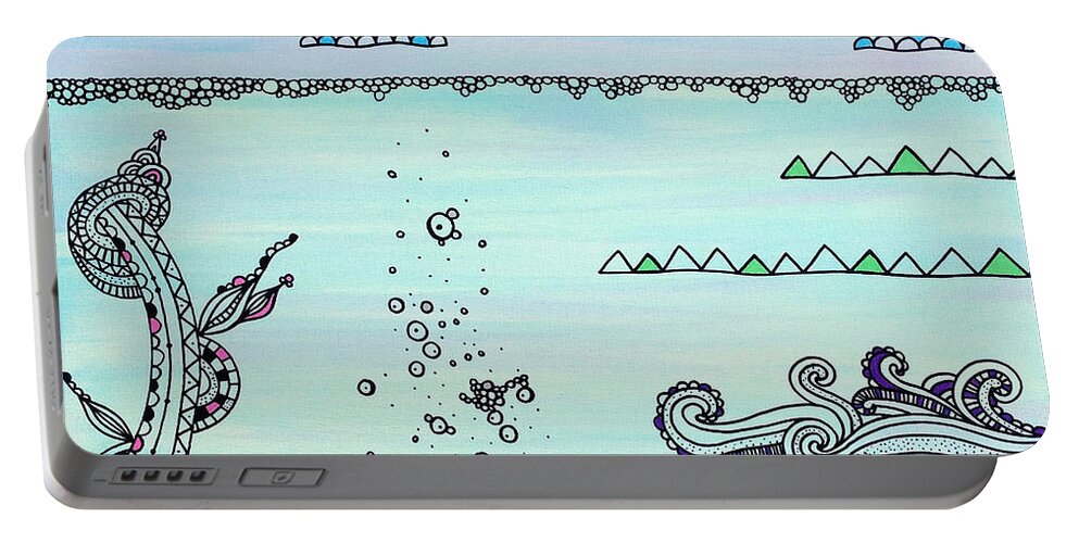 Susan Claire Portable Battery Charger featuring the digital art Under and Over by MGL Meiklejohn Graphics Licensing