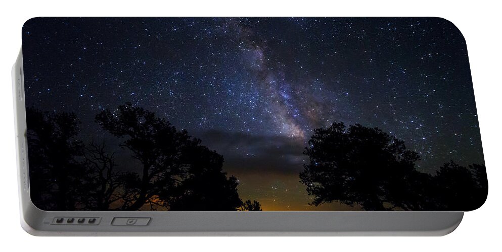 Night Skies Portable Battery Charger featuring the photograph Under The Stars at the Grand Canyon by Saija Lehtonen