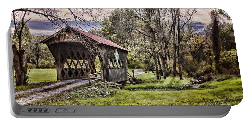 Covered Bridge Portable Battery Charger featuring the photograph Unicoi Covered Bridge by Heather Applegate