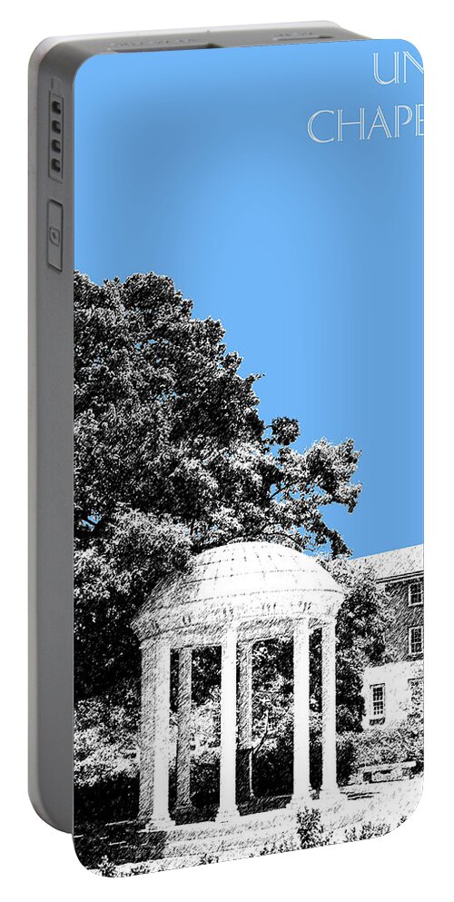 University Portable Battery Charger featuring the digital art University North Carolina Chapel Hill - Light Blue by DB Artist