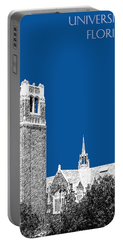 University Portable Battery Charger featuring the digital art University of Florida - Royal Blue by DB Artist