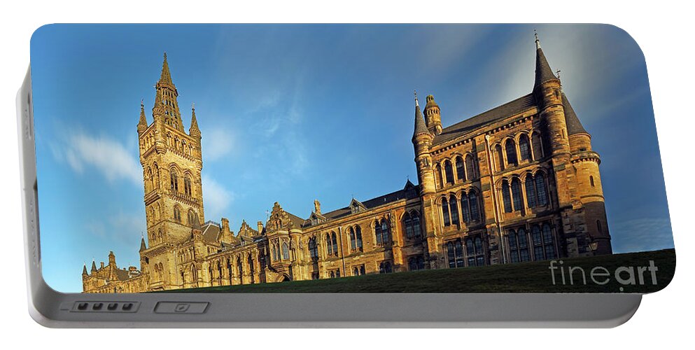 University Of Glasgow Portable Battery Charger featuring the photograph University of Glasgow by Maria Gaellman