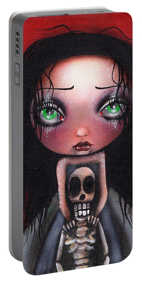 Abril Andrade Griffith Portable Battery Charger featuring the painting Until the End by Abril Andrade