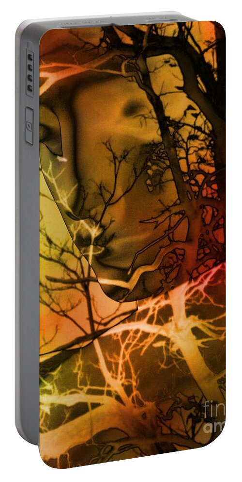 Statue Portable Battery Charger featuring the digital art Untitled 11252014 by Elizabeth McTaggart