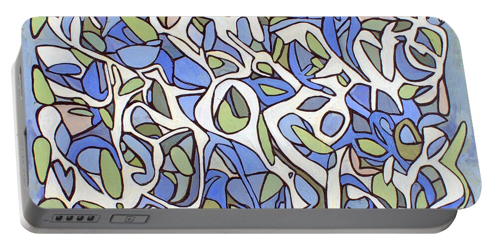 Abstract Portable Battery Charger featuring the painting Untitled #36 by Steven Miller