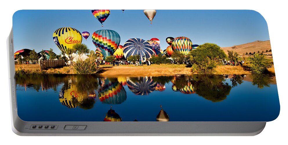 Sports Portable Battery Charger featuring the photograph Balloons by Maria Coulson