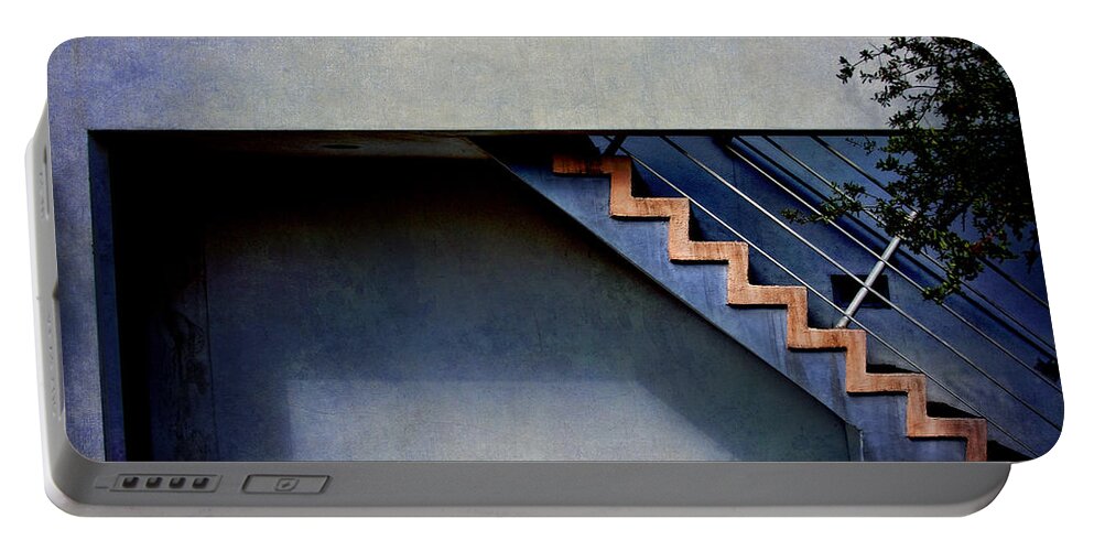 Abstract Portable Battery Charger featuring the photograph Up the Stairs and to the Right by David and Carol Kelly
