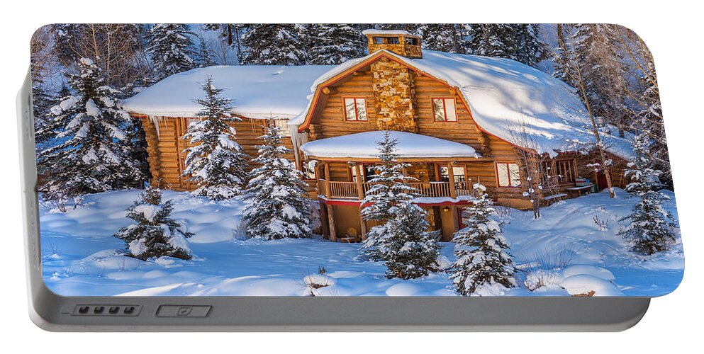 Dream Home Portable Battery Charger featuring the photograph Vail Chalet by Darren White