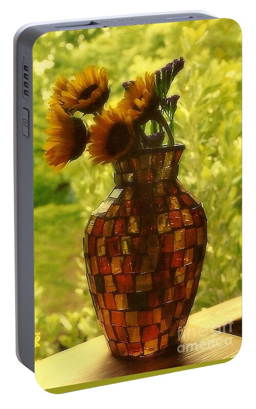 Nola Portable Battery Charger featuring the photograph New Orleans Van Gogh Vase Revisited by Michael Hoard
