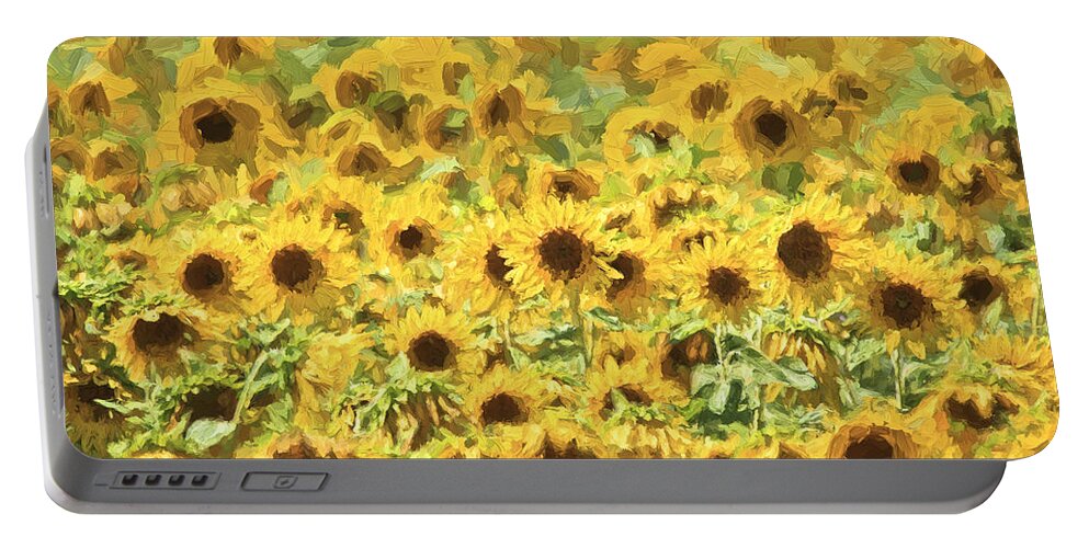 Sunflowers Portable Battery Charger featuring the painting Van Gogh Sunflowers by David Letts