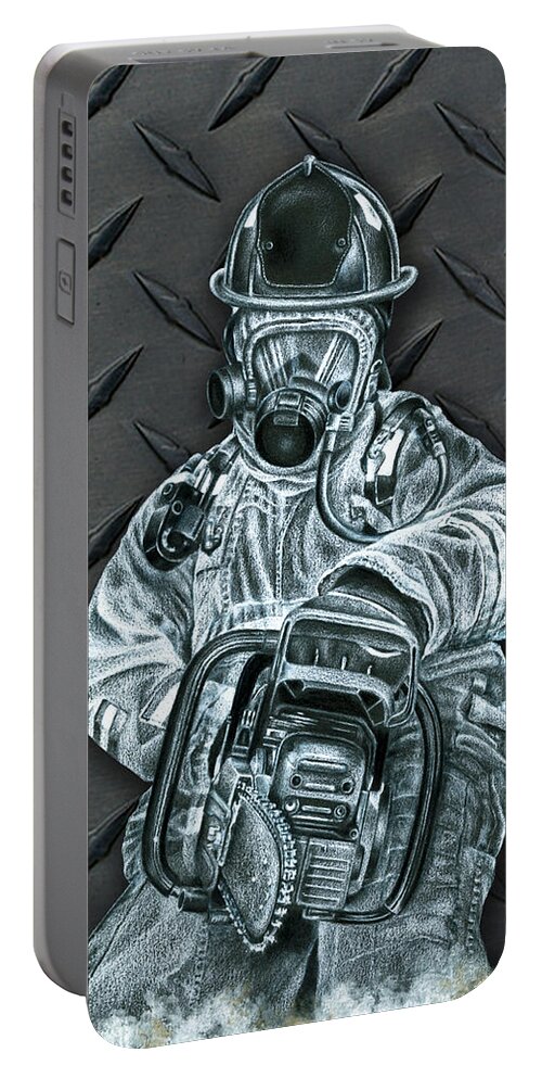 Firefighting Portable Battery Charger featuring the digital art Vent by Jodi Monroe