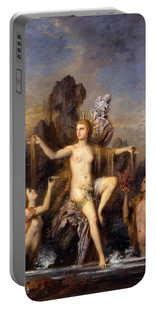 Gustave Moreau Portable Battery Charger featuring the painting Venus rising from the sea by Gustave Moreau
