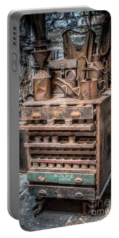 British Portable Battery Charger featuring the photograph Victorian Workshop by Adrian Evans