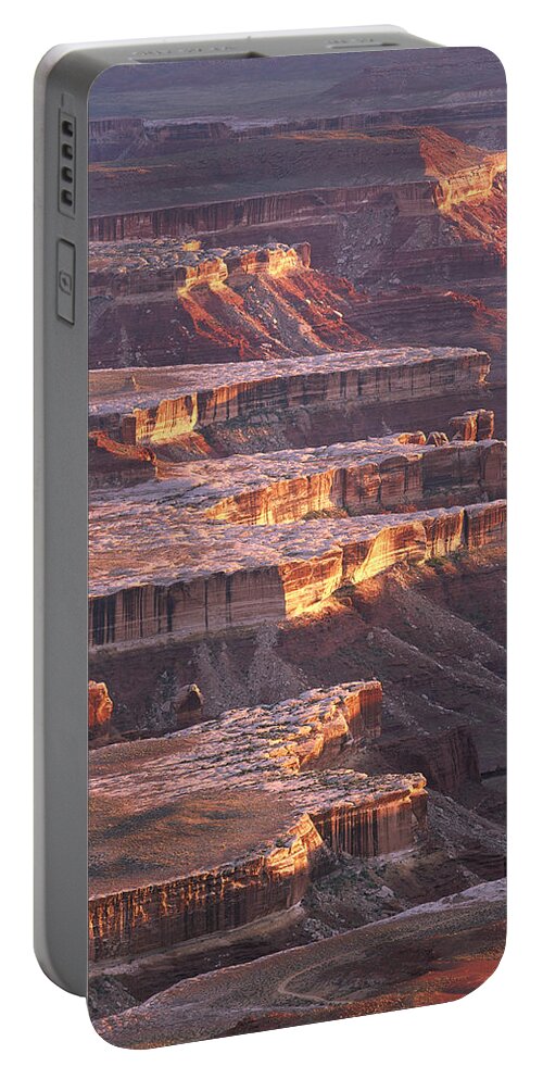 Feb0514 Portable Battery Charger featuring the photograph View From Grandview Point Canyonlands by Tim Fitzharris