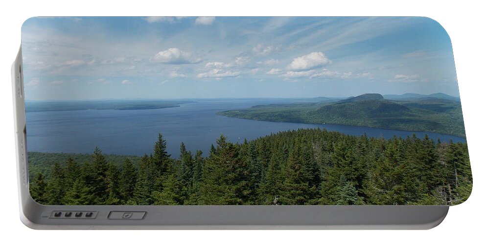 Kineo Portable Battery Charger featuring the photograph View From Mount Kineo by Nina Kindred