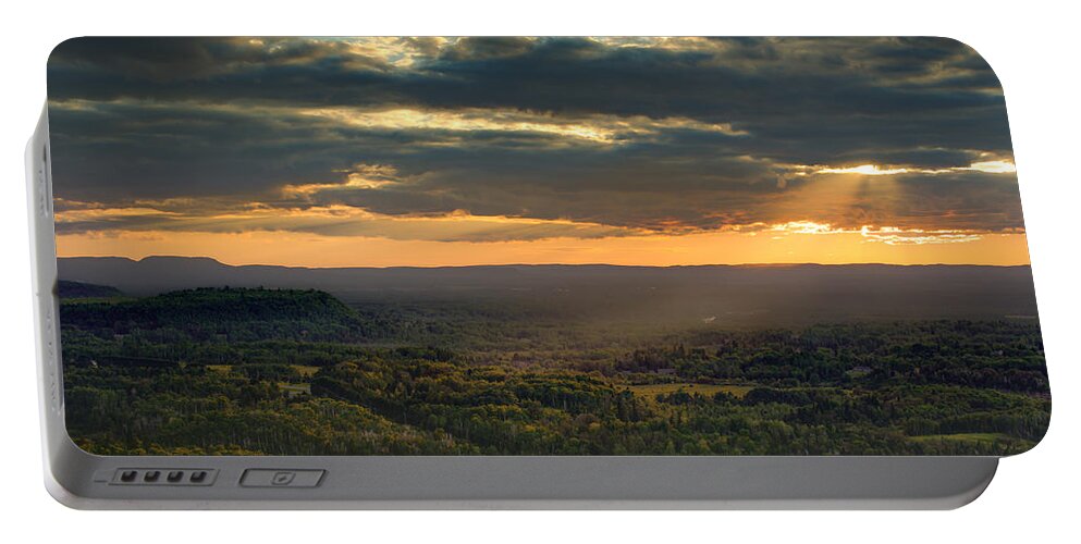 Canada Portable Battery Charger featuring the photograph View from Mt McKay ski hill by Jakub Sisak