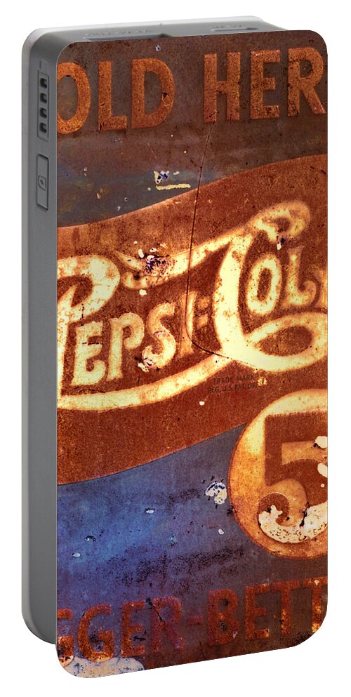 Vintage Portable Battery Charger featuring the photograph Vintage Pepsi by Bill Cannon