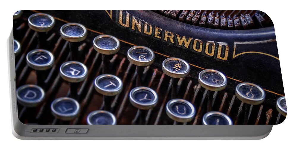 Retro Portable Battery Charger featuring the photograph Vintage Typewriter 2 by Scott Norris