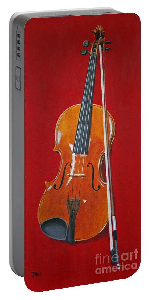 Viola Portable Battery Charger featuring the painting Viola by Jimmie Bartlett