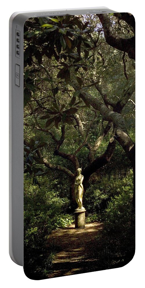 North Carolina Portable Battery Charger featuring the photograph Virginia Dare Statue by Greg Reed