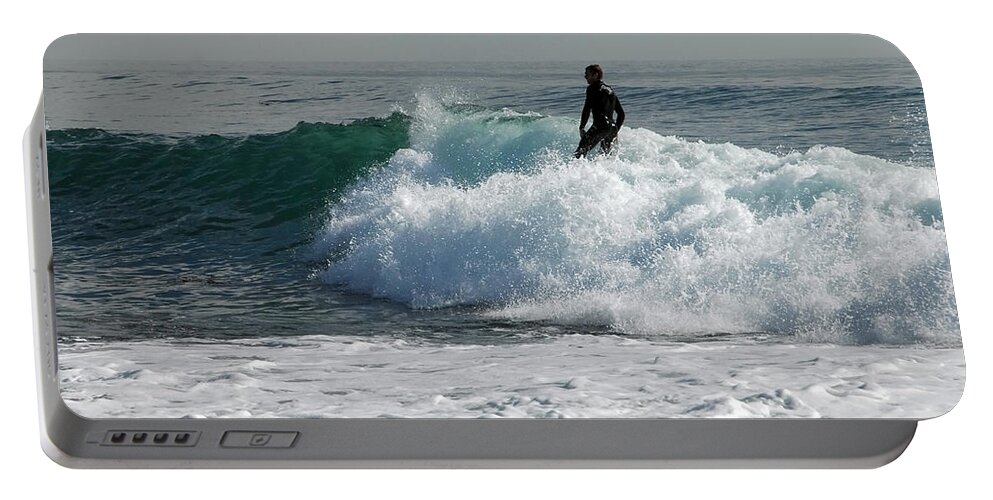 Surf Portable Battery Charger featuring the photograph Walking On Water by Donna Blackhall