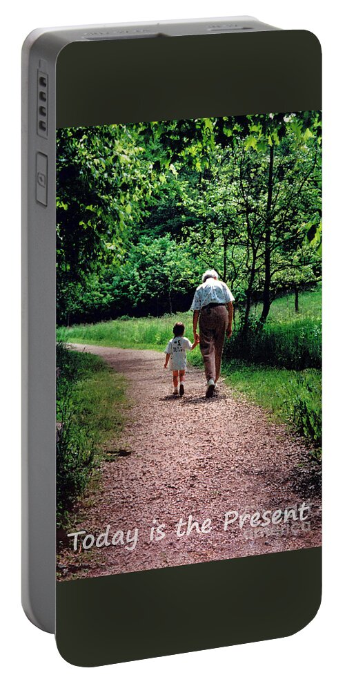 Woman Portable Battery Charger featuring the photograph Walking with Grandma by Karen Adams