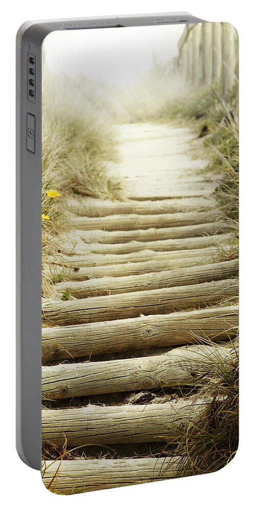 Beach Portable Battery Charger featuring the photograph Walkway to beach by Les Cunliffe