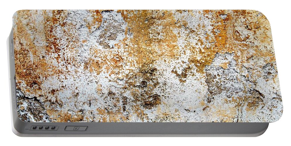 Texture Portable Battery Charger featuring the digital art Wall Abstract 4 by Maria Huntley