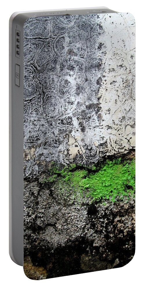 Texture Portable Battery Charger featuring the digital art Wall Abstract 42 by Maria Huntley