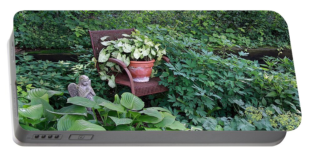 Garden Portable Battery Charger featuring the photograph Wall Of Green by Geoff Crego